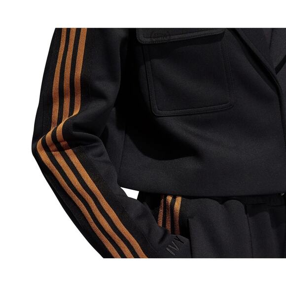 ADIDAS X IVY PARK Crop Suit Track Jacket Black Gold Pique 1X 14 XXL NWT $120 - Picture 13 of 13
